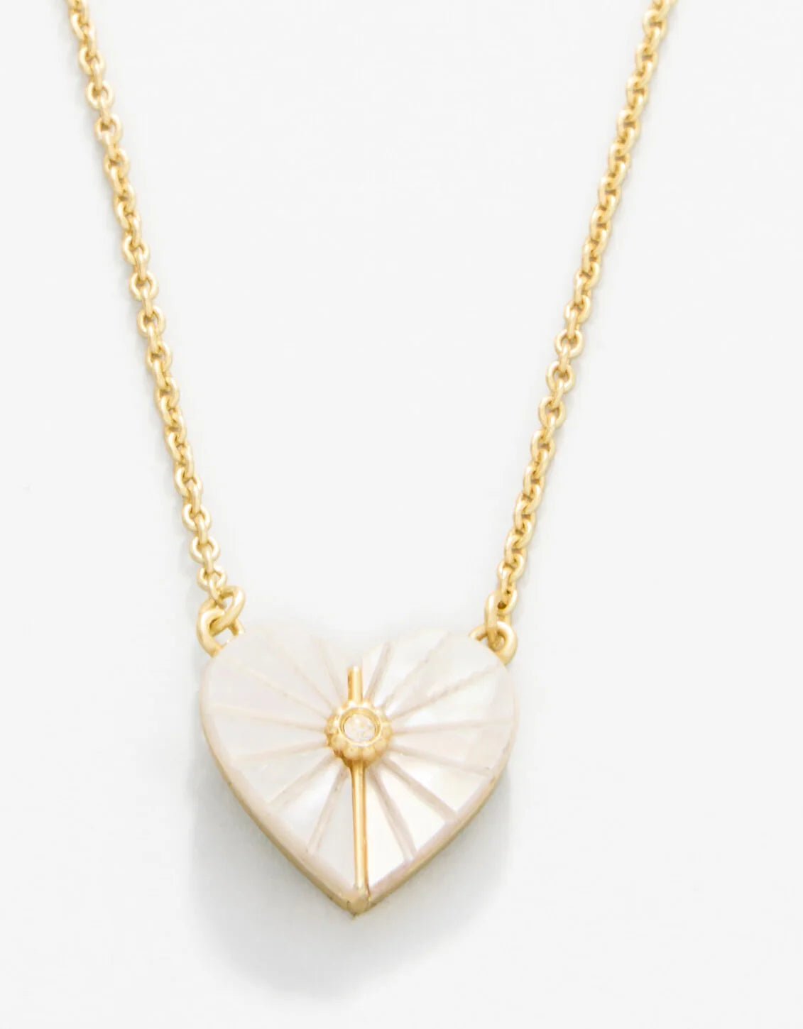 [Spartina] Sea La Vie Radiant Mother - of - Pearl Heart Necklace - The Pink Pineapple 850