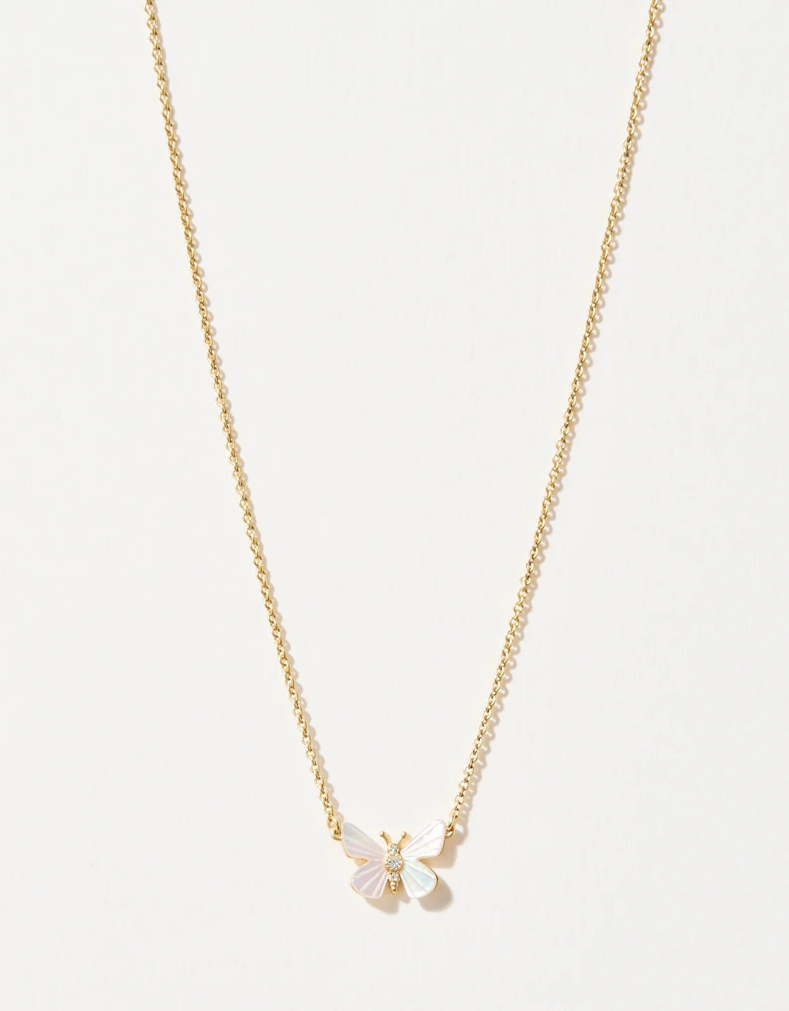 [Spartina] Sea La Vie Transformation Mother - of - Pearl Monarch Necklace - The Pink Pineapple 850