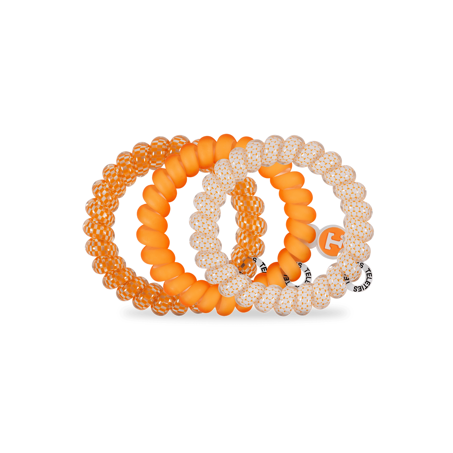 Spiral Hair Coils | Large | Go Vols! Hair Ties - The Pink Pineapple 850