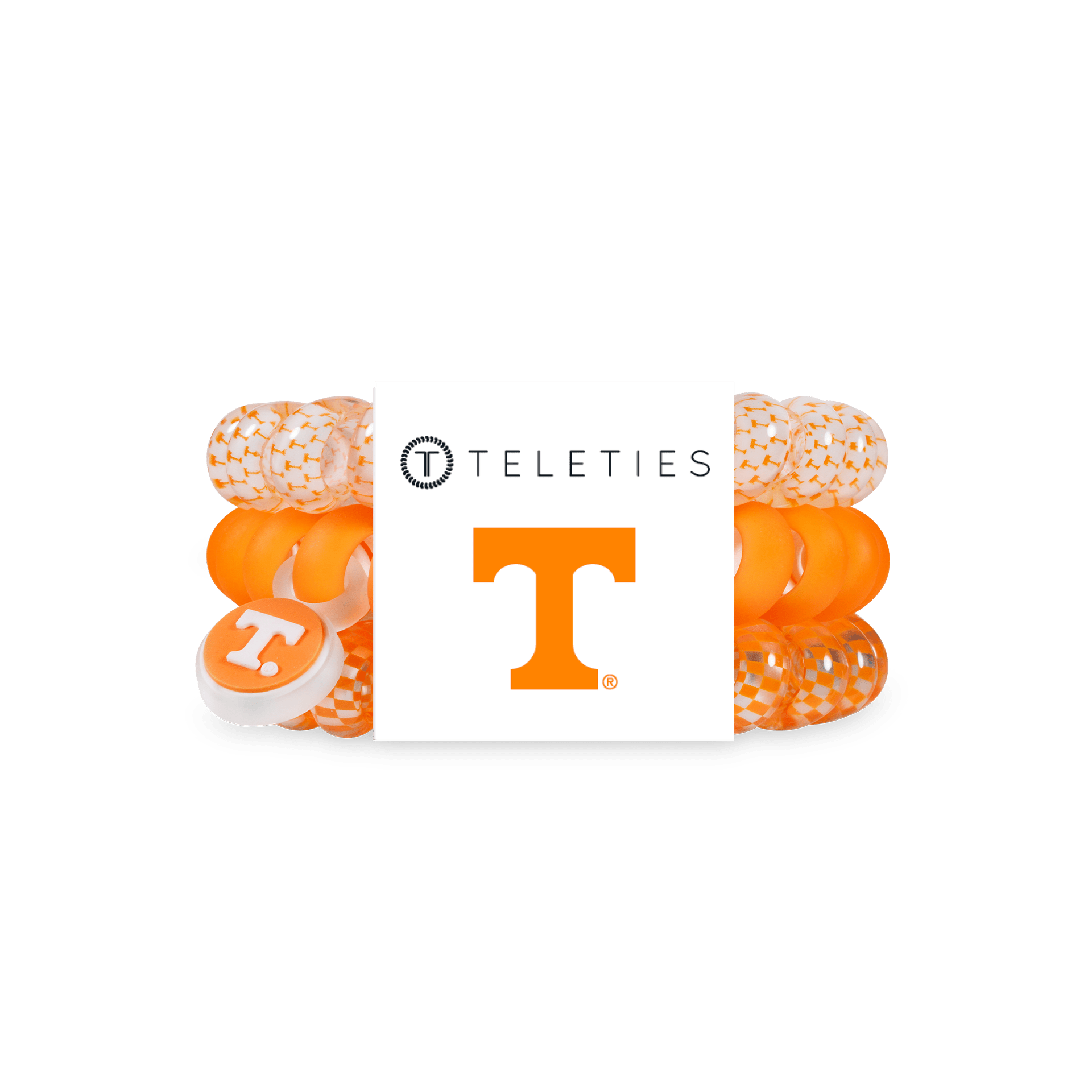 Spiral Hair Coils | Large | Go Vols! Hair Ties - The Pink Pineapple 850