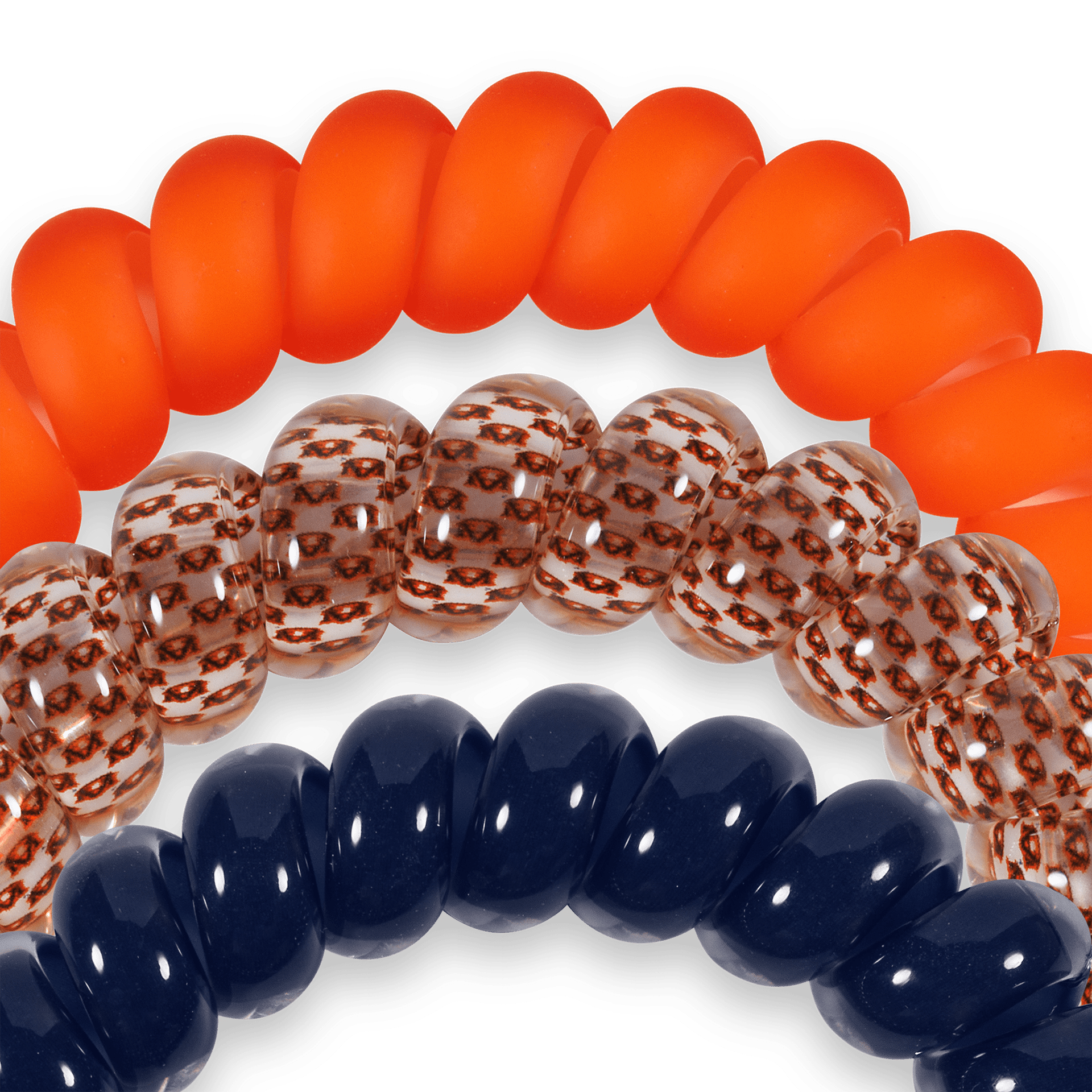 Spiral Hair Coils | Large | War Eagle! Hair Ties - The Pink Pineapple 850
