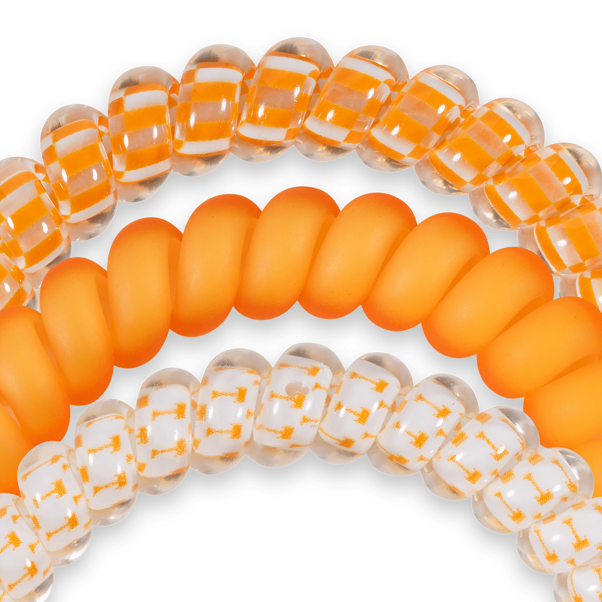 Spiral Hair Coils | Small | Go Vols! Hair Ties - The Pink Pineapple 850