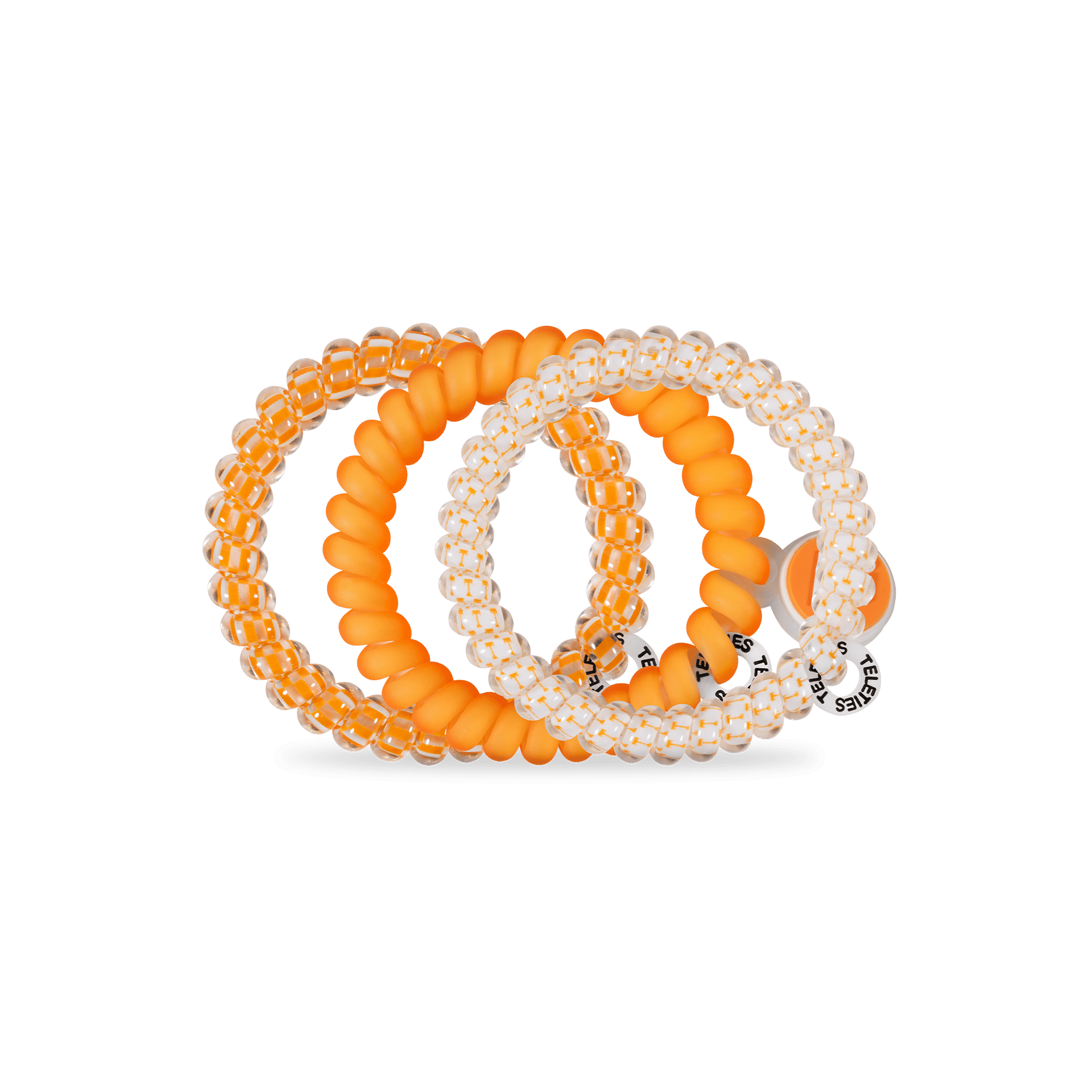 Spiral Hair Coils | Small | Go Vols! Hair Ties - The Pink Pineapple 850