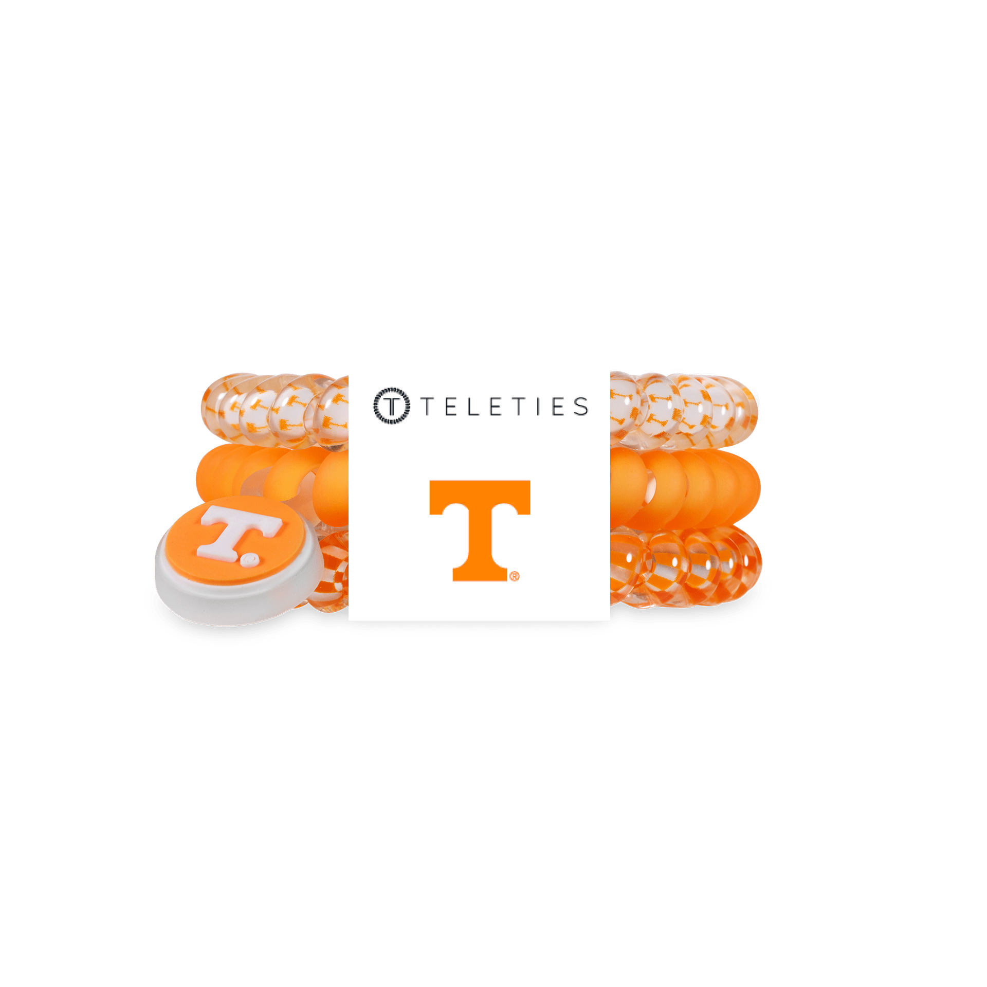 Spiral Hair Coils | Small | Go Vols! Hair Ties - The Pink Pineapple 850