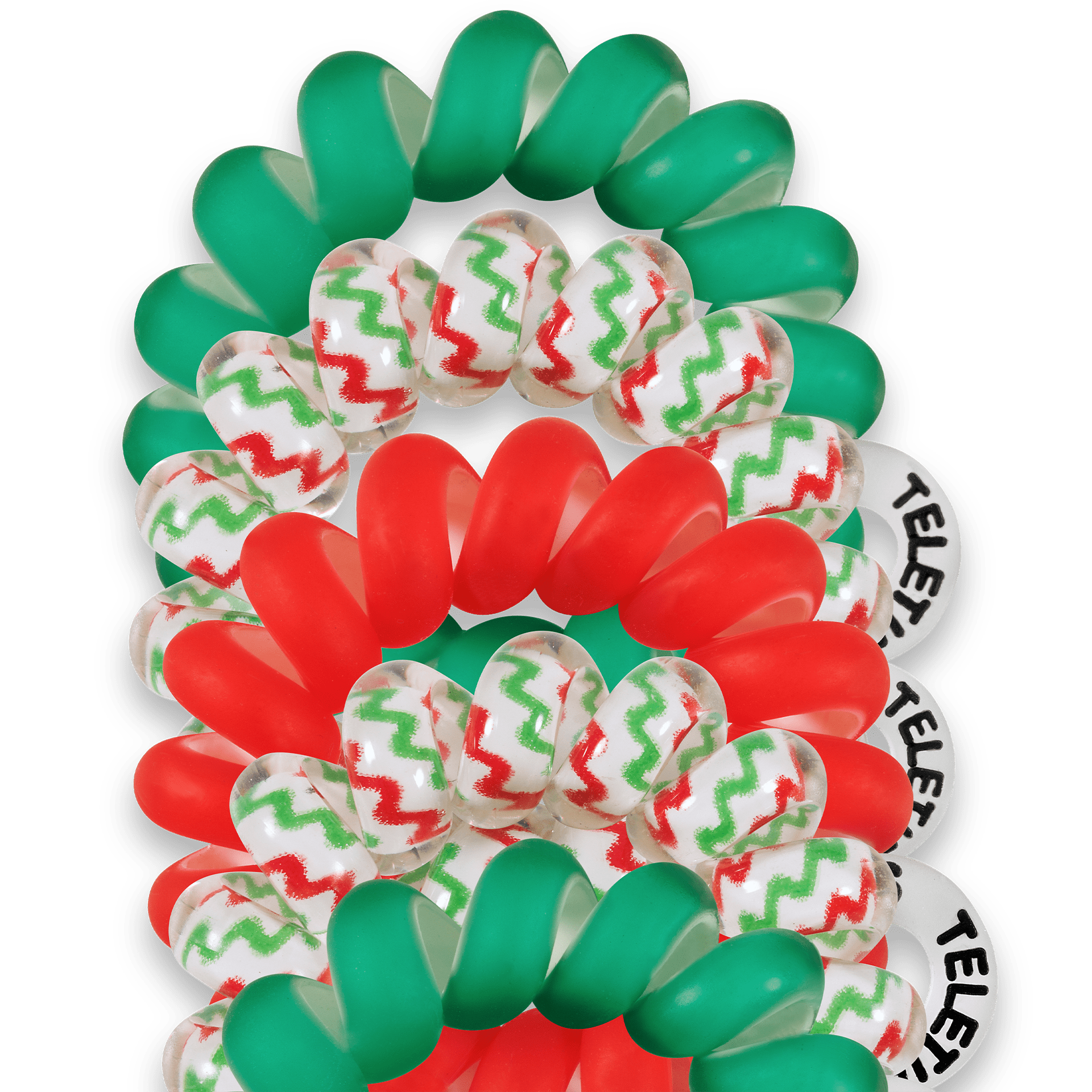 Spiral Hair Coils Tiny Santa Baby Hair Ties - The Pink Pineapple 850