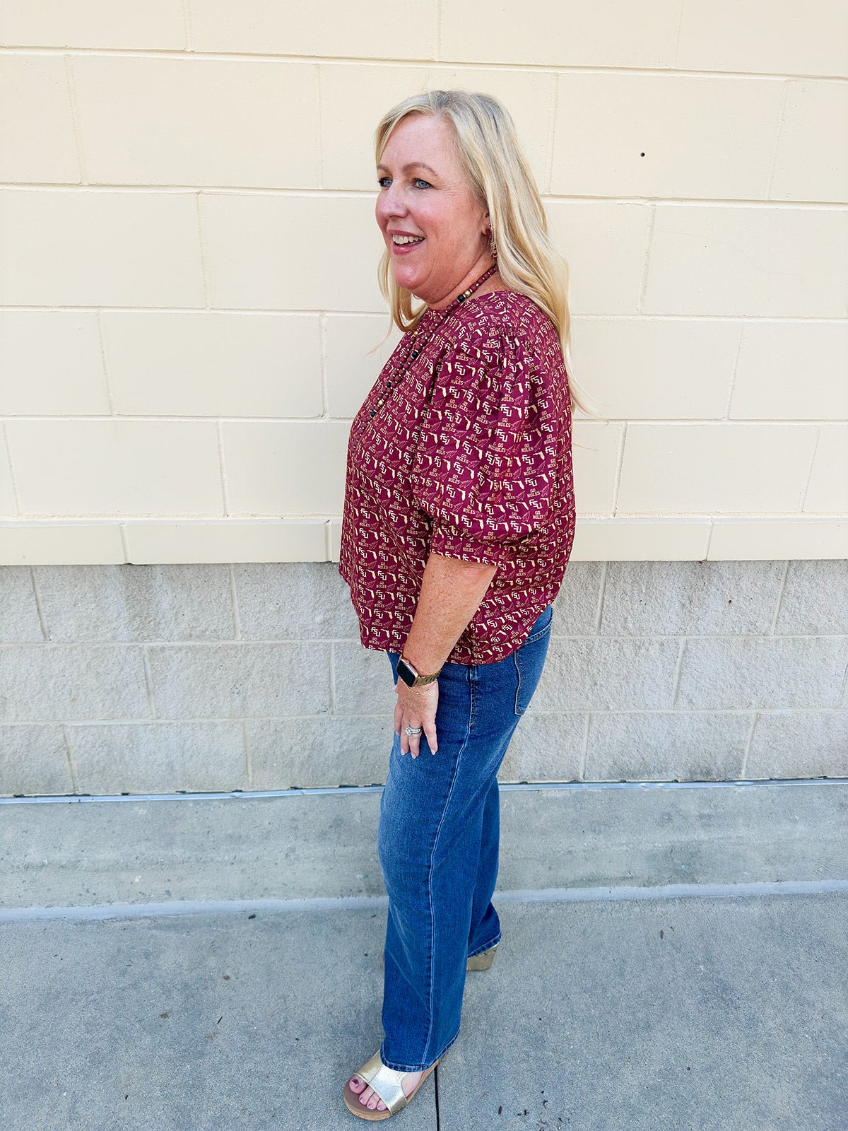 Spirit State Puff Sleeve Blouse - The Pink Pineapple 850