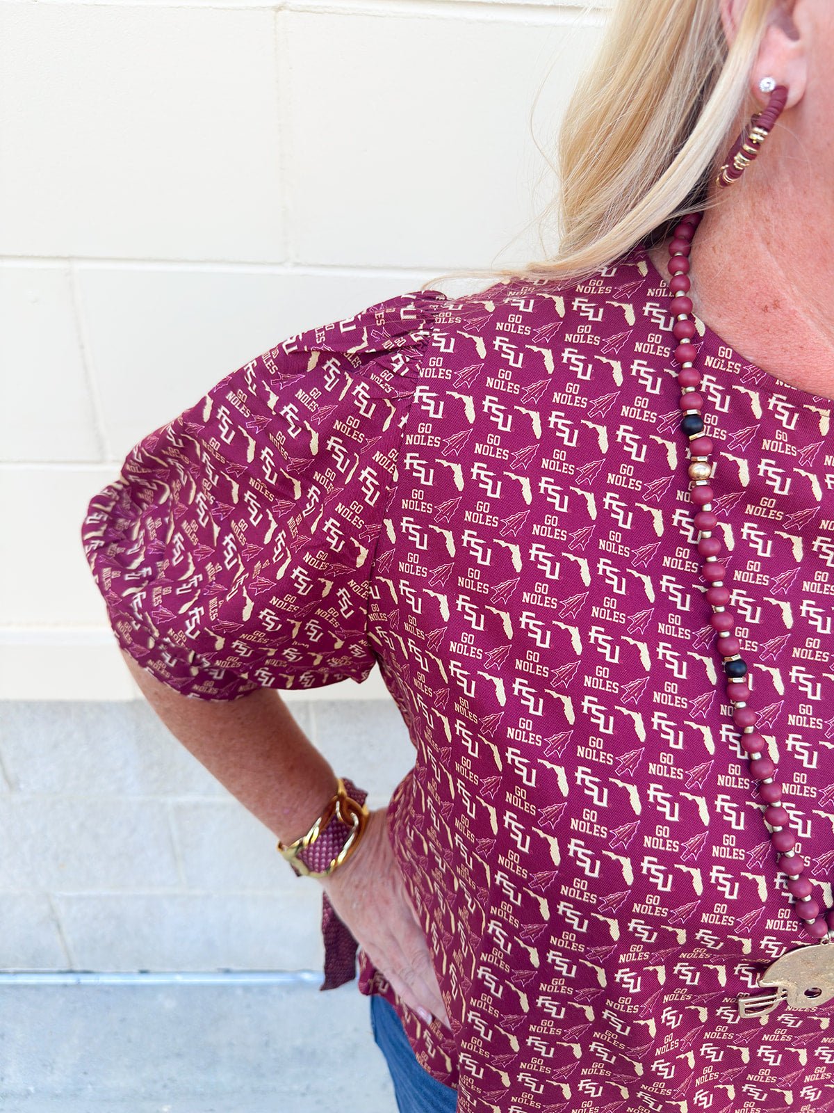 Spirit State Puff Sleeve Blouse - The Pink Pineapple 850