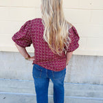 Spirit State Puff Sleeve Blouse - The Pink Pineapple 850