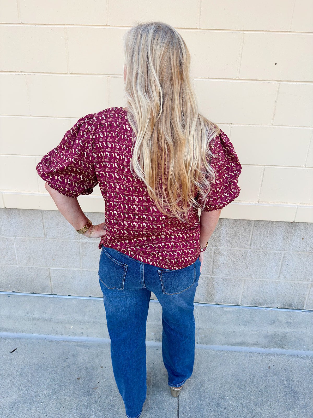 Spirit State Puff Sleeve Blouse - The Pink Pineapple 850