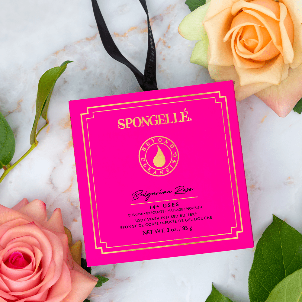 [Spongellé] Bulgarian Rose Boxed Flower Buffer - The Pink Pineapple 850