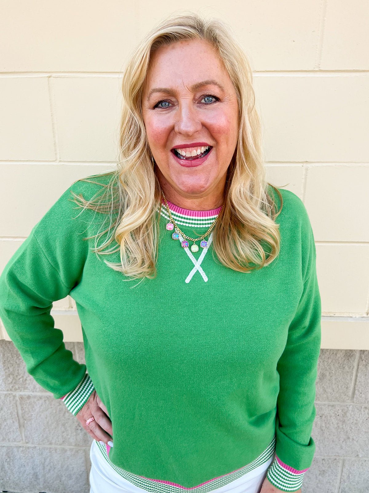 Springtime Charm Long Sleeve Top - The Pink Pineapple 850