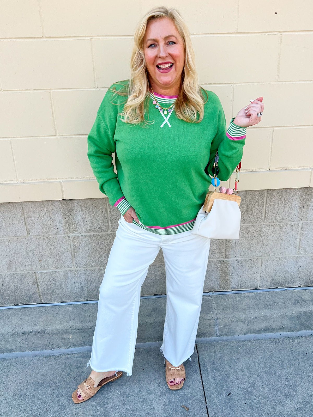 Springtime Charm Long Sleeve Top - The Pink Pineapple 850