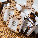 Square Flat Hair Clip | Small | Blonde Tortoise - The Pink Pineapple 850