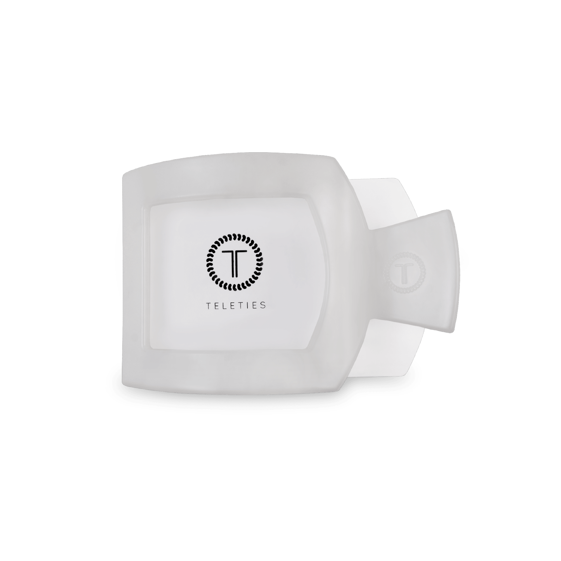 Square Flat Hair Clip | Small | Coconut White - The Pink Pineapple 850