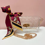 Stadium Star Clear Quilted Bag - The Pink Pineapple 850