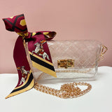 Stadium Star Clear Quilted Bag - The Pink Pineapple 850