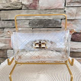 Stadium Star Clear Quilted Bag - The Pink Pineapple 850