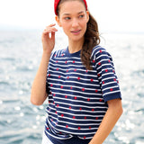 Starlight Stripe Lightweight Short Sleeve Sweater - The Pink Pineapple 850