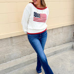 Stars & Stripes Classic Knit Sweater - The Pink Pineapple 850