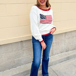 Stars & Stripes Classic Knit Sweater - The Pink Pineapple 850
