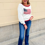 Stars & Stripes Classic Knit Sweater - The Pink Pineapple 850
