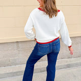 Stars & Stripes Classic Knit Sweater - The Pink Pineapple 850
