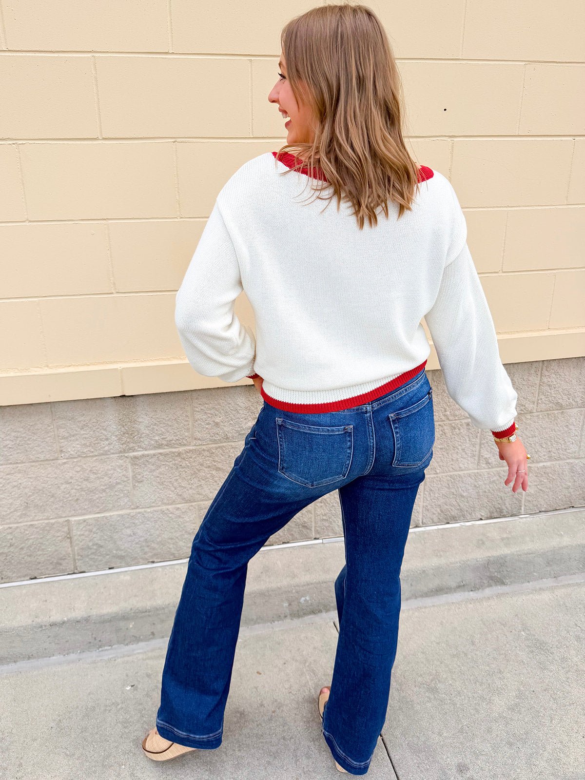Stars & Stripes Classic Knit Sweater - The Pink Pineapple 850