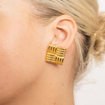 Statement Aspen Squared Studs - The Pink Pineapple 850