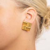 Statement Aspen Squared Studs - The Pink Pineapple 850