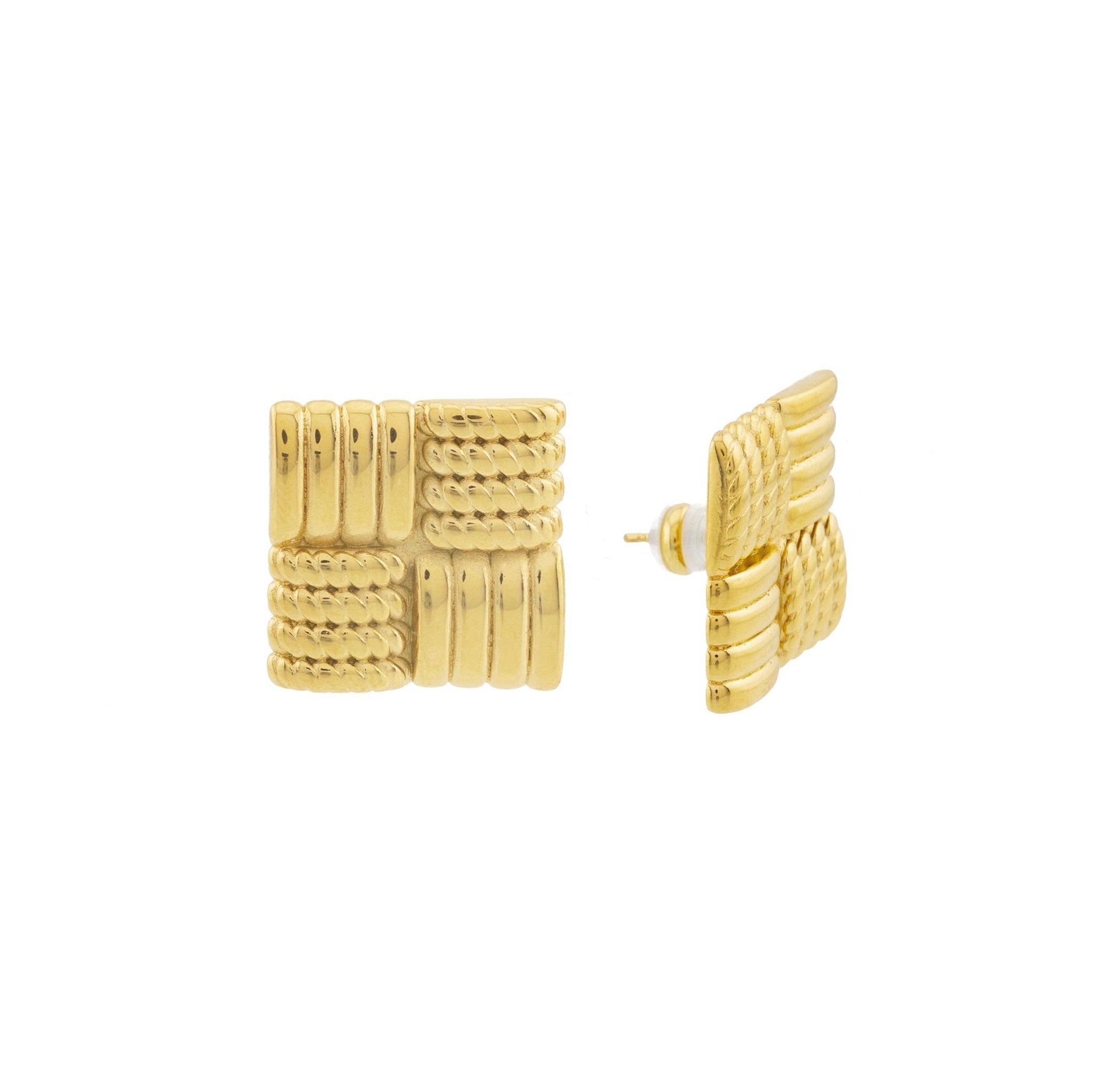 Statement Aspen Squared Studs - The Pink Pineapple 850