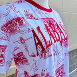 [Stewart Simmons] Alabama Team Toile Embroidered Tee - The Pink Pineapple 850
