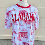 [Stewart Simmons] Alabama Team Toile Embroidered Tee - The Pink Pineapple 850