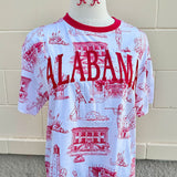 [Stewart Simmons] Alabama Team Toile Embroidered Tee - The Pink Pineapple 850