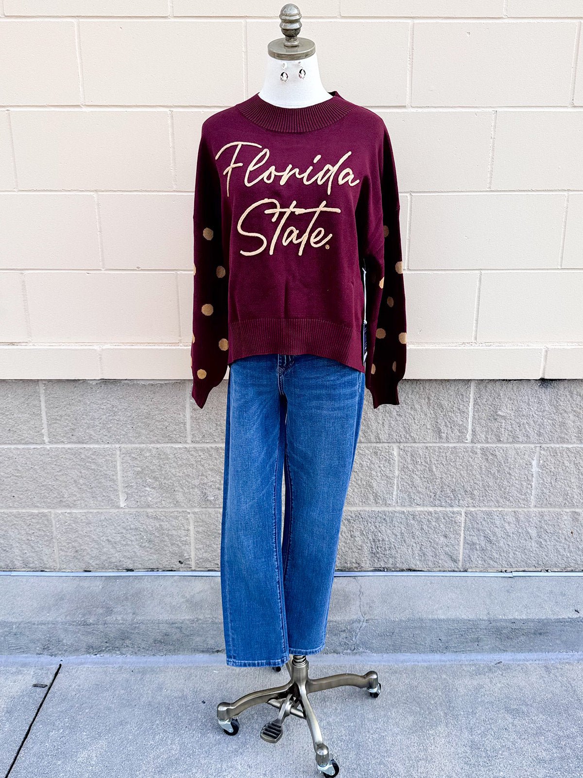 [Stewart Simmons] Florida State Mockneck Sweater - The Pink Pineapple 850