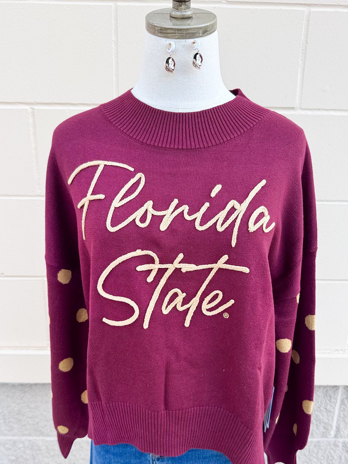 [Stewart Simmons] Florida State Mockneck Sweater - The Pink Pineapple 850