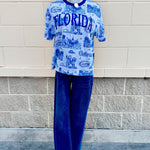 [Stewart Simmons] Florida Team Toile Embroidered Tee - The Pink Pineapple 850