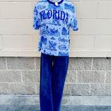 [Stewart Simmons] Florida Team Toile Embroidered Tee - The Pink Pineapple 850