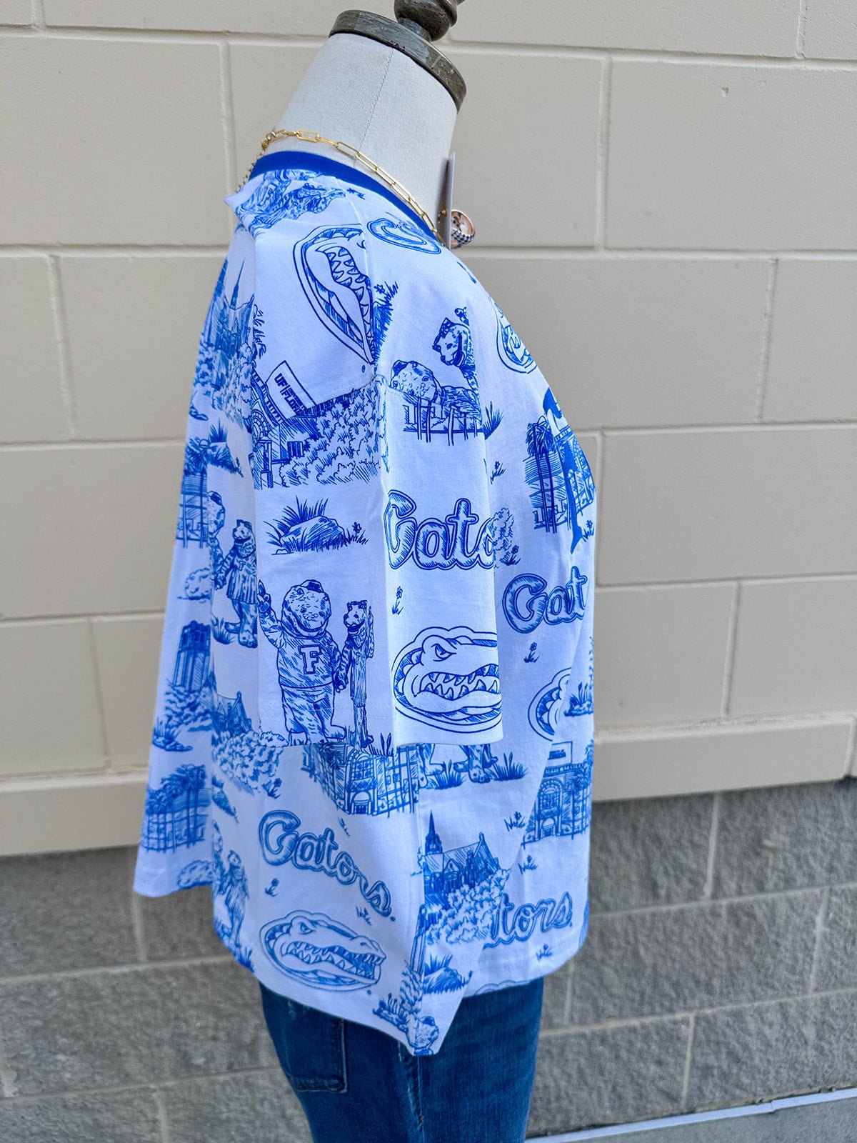 [Stewart Simmons] Florida Team Toile Embroidered Tee - The Pink Pineapple 850