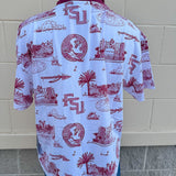 [Stewart Simmons] FSU Team Toile Embroidered Tee - The Pink Pineapple 850