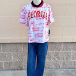[Stewart Simmons] Georgia Team Toile Embroidered Tee - The Pink Pineapple 850