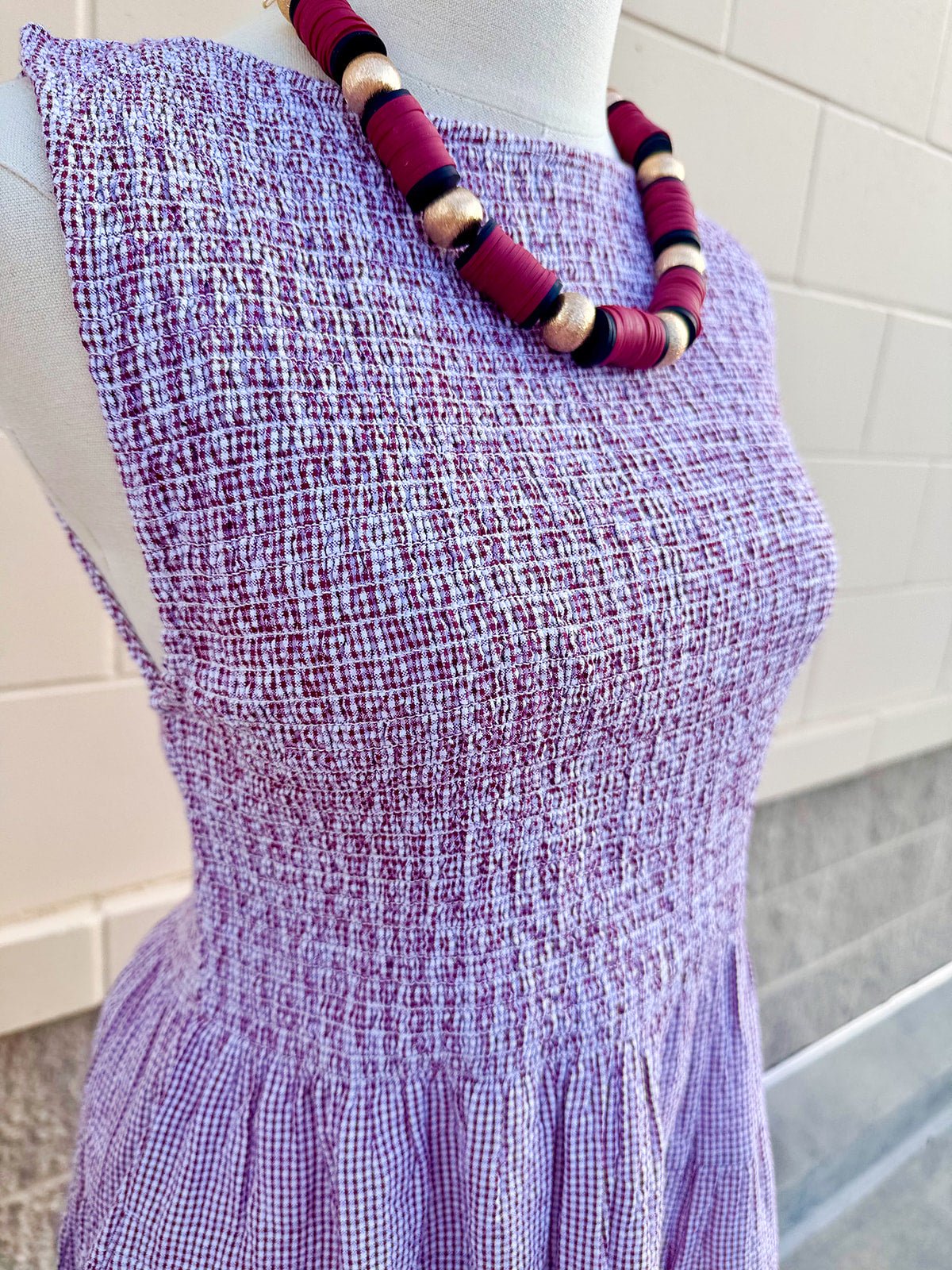 [Stewart Simmons] Good Sport Seersucker FSU Dress - The Pink Pineapple 850
