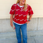 [Stewart Simmons] Merit Puff Sleeve Sweater | Alabama - The Pink Pineapple 850