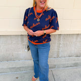 [Stewart Simmons] Merit Puff Sleeve Sweater | Auburn - The Pink Pineapple 850