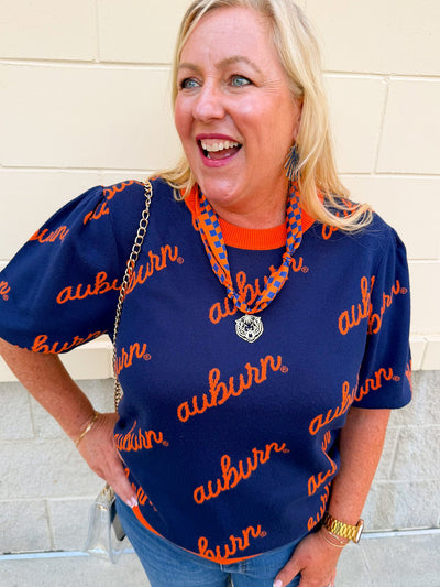 [Stewart Simmons] Merit Puff Sleeve Sweater | Auburn - The Pink Pineapple 850