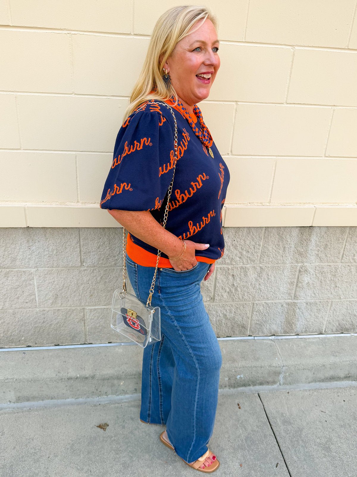 [Stewart Simmons] Merit Puff Sleeve Sweater | Auburn - The Pink Pineapple 850