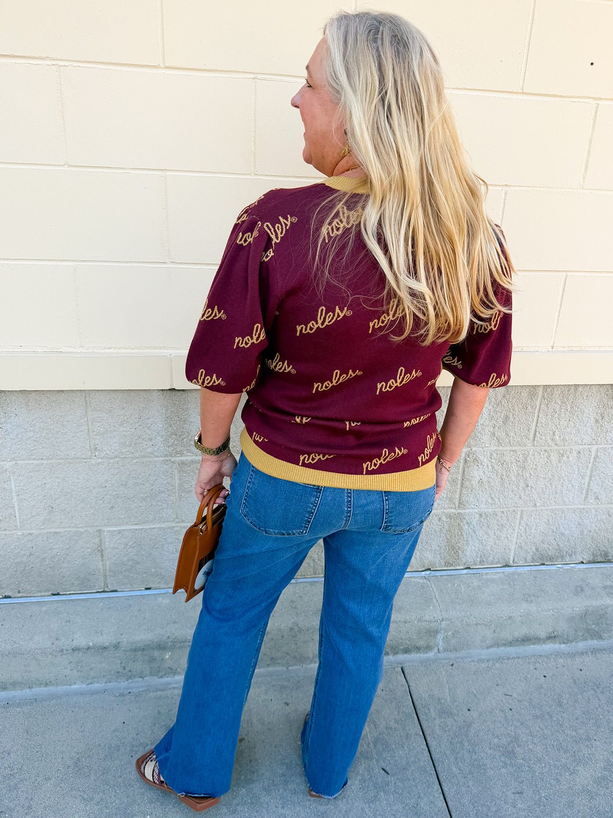 [Stewart Simmons] Merit Puff Sleeve Sweater | Florida State - The Pink Pineapple 850