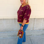 [Stewart Simmons] Merit Puff Sleeve Sweater | Florida State - The Pink Pineapple 850
