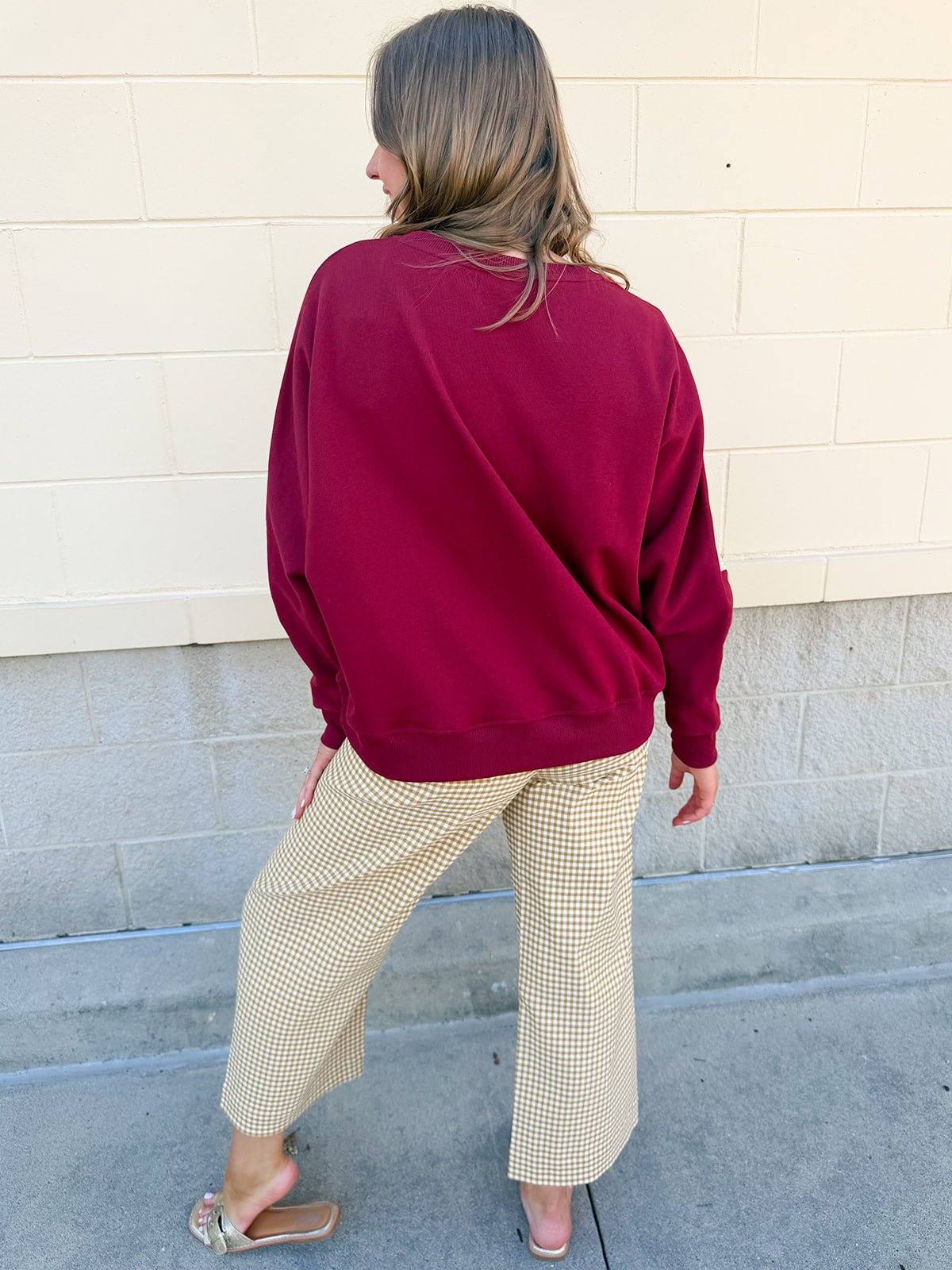 [Stewart Simmons] The Heritage Plaid Crewneck | FSU - The Pink Pineapple 850