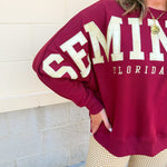 [Stewart Simmons] The Heritage Plaid Crewneck | FSU - The Pink Pineapple 850