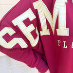 [Stewart Simmons] The Heritage Plaid Crewneck | FSU - The Pink Pineapple 850
